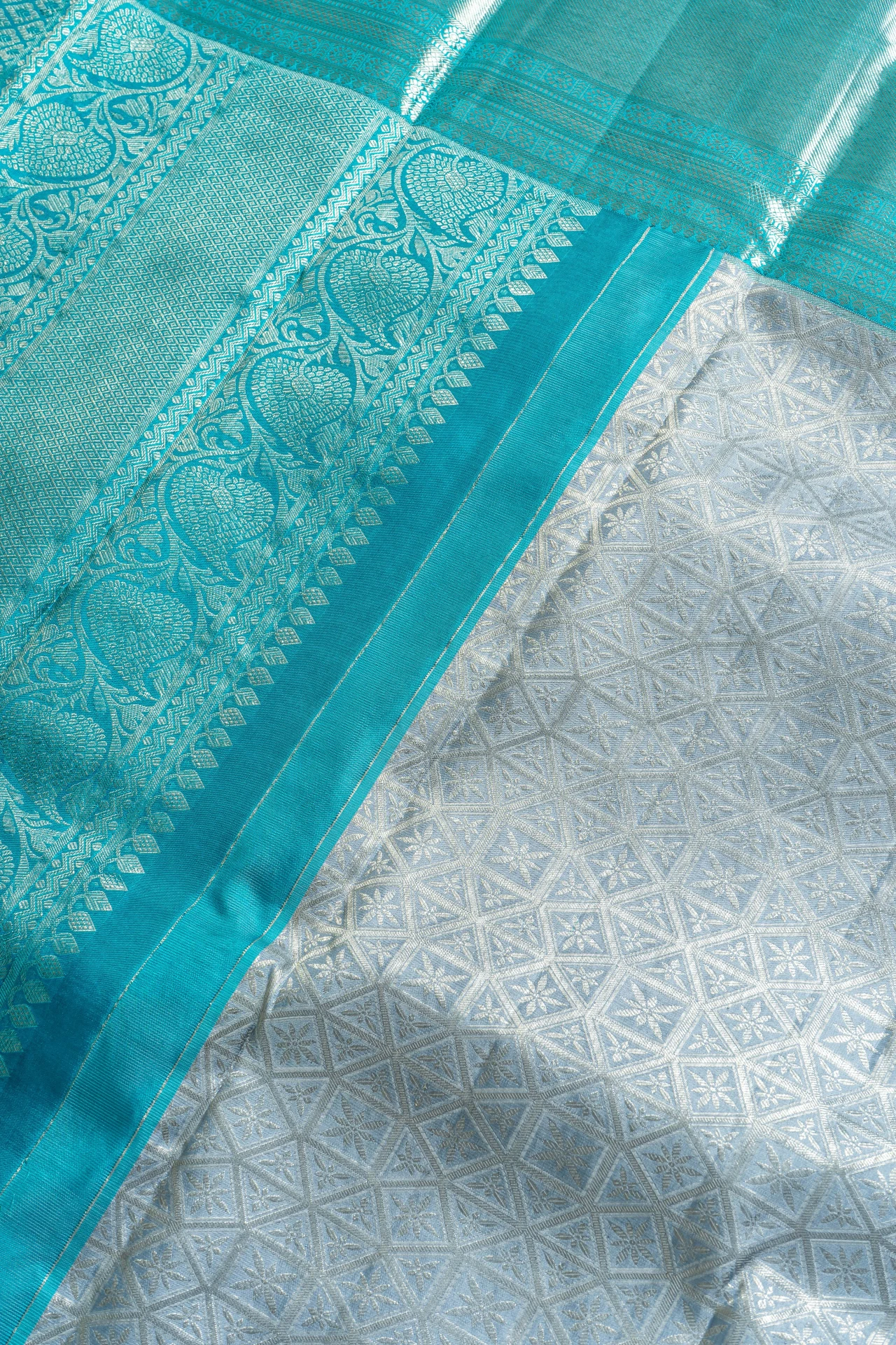 Grey Pure Kanchivaram Silk With Brocade Design 